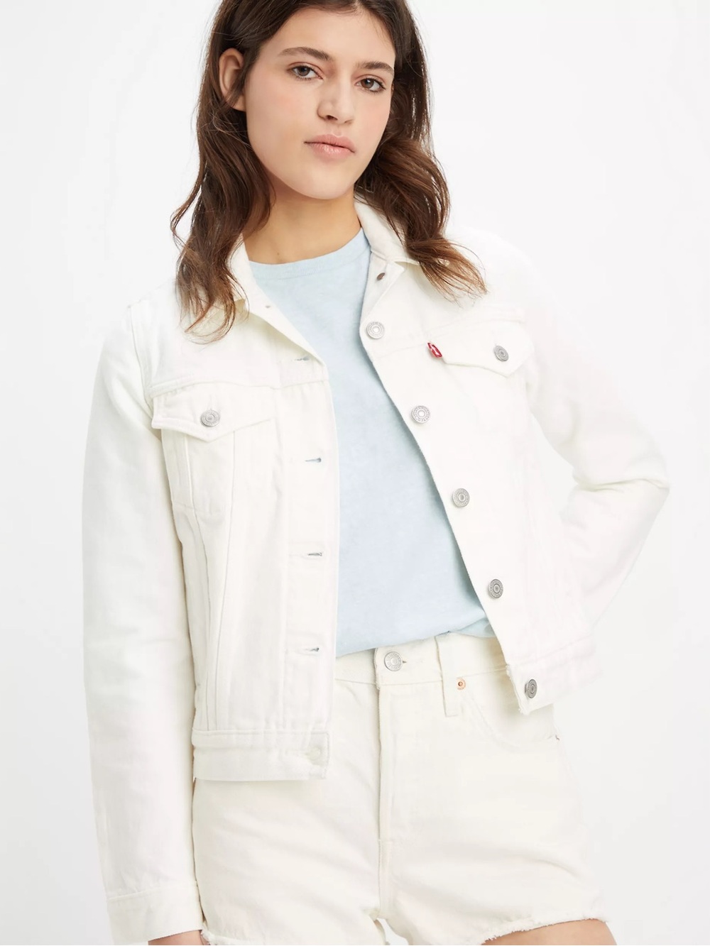 Levi's Original White Denim Trucker Jacket - Women's